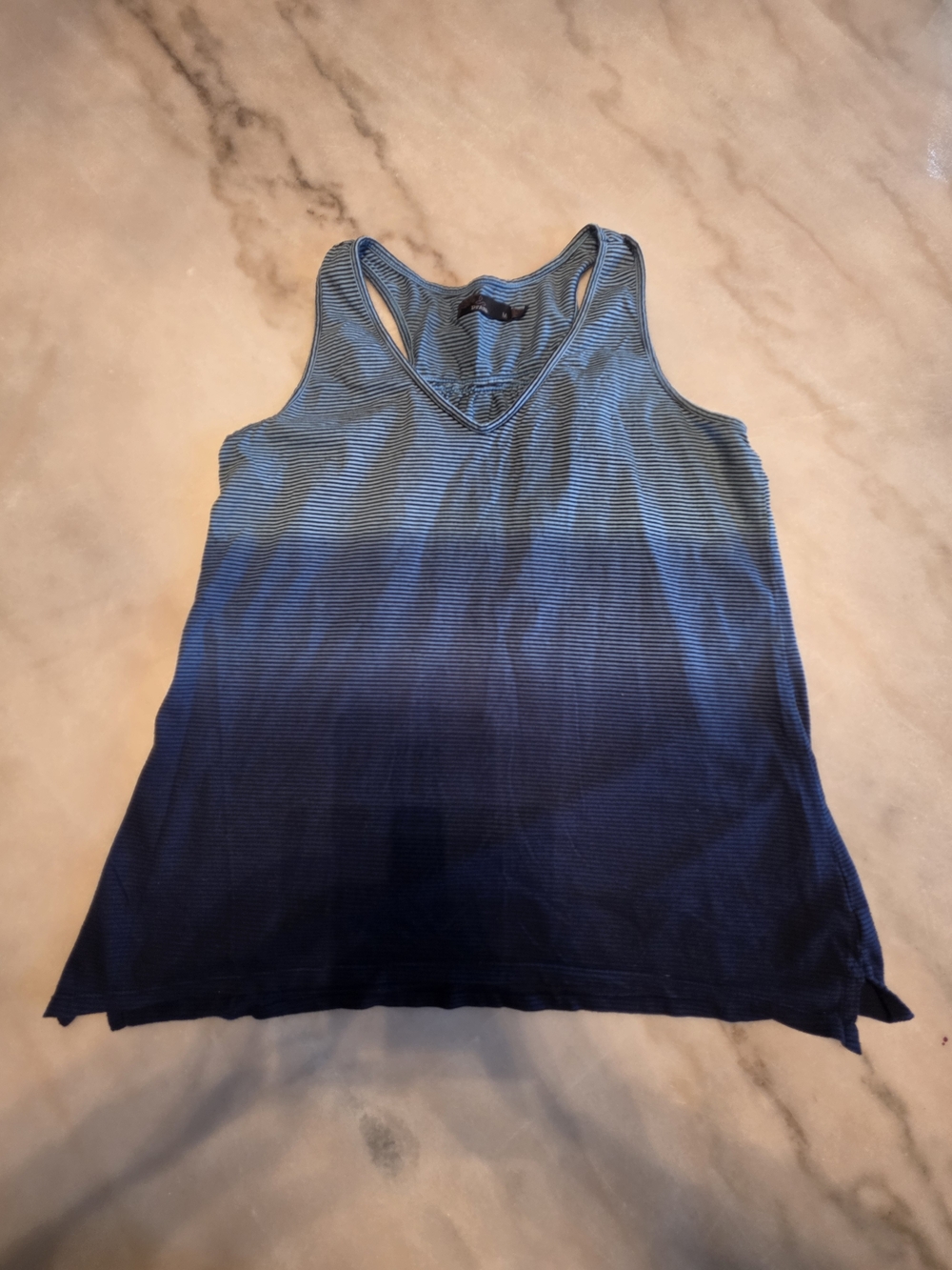 Prana Women's Ombre Navy to Light Blue V-Neck Tank